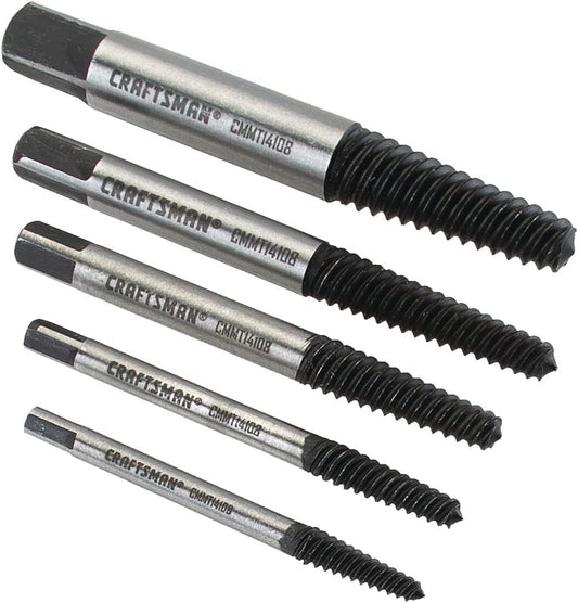 Set za vađenje slomljenih vijaka — 5 komada, za vijke od 3 do 19mm