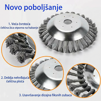 Neuništivi čelični žičani disk za trimer