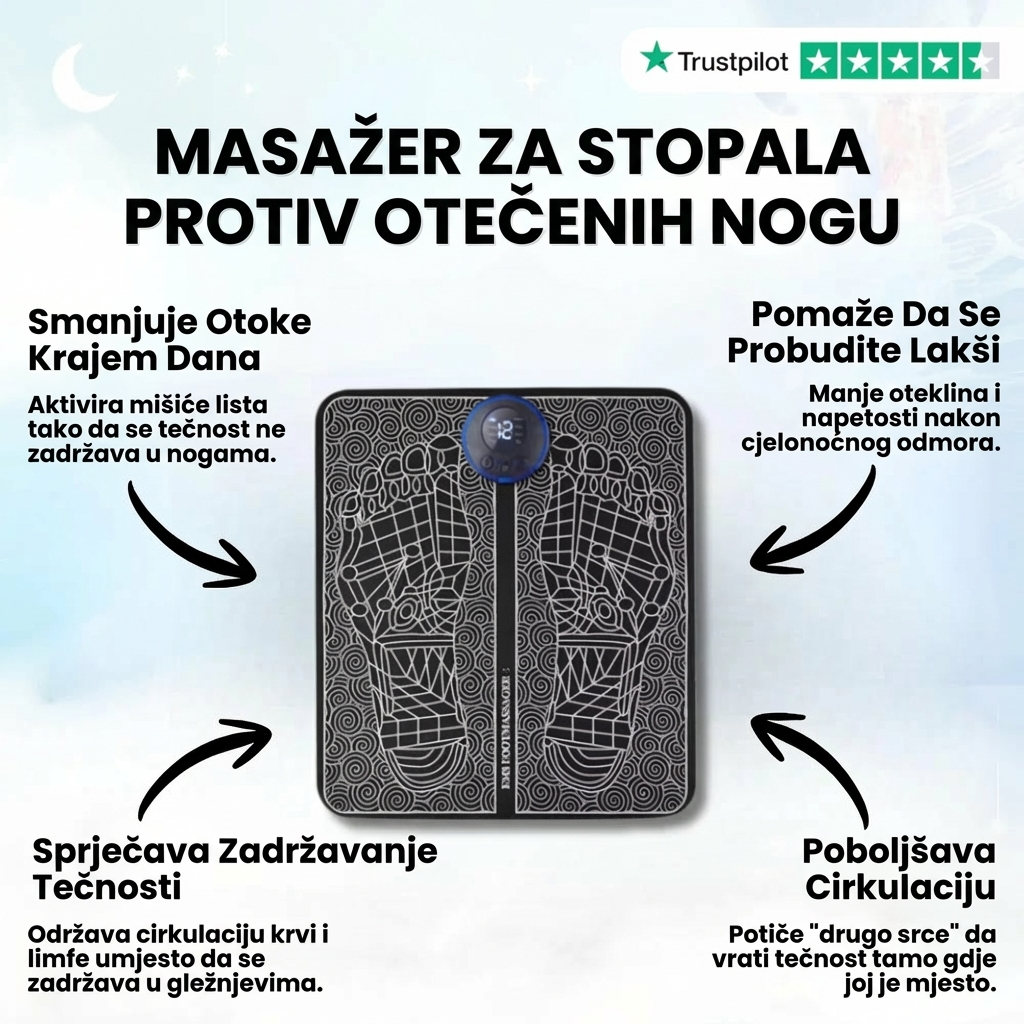 EMS masažer stopala — opusti noge i poboljšaj cirkulaciju